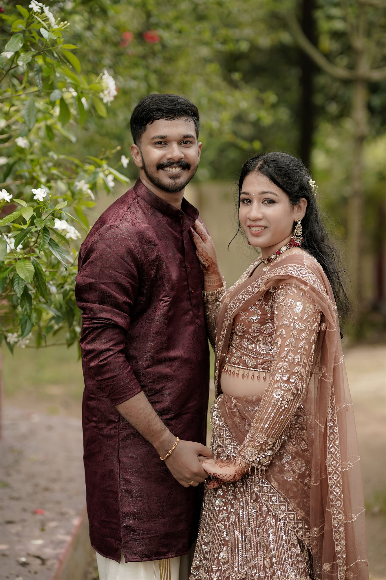 Siva and Vidya celebrating their engagement, photo 6 of 10